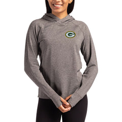 Green Bay Packers Cutter & Buck Women's Primary Logo Adapt Knit Recycled Raglan Pullover Hoodie - Heather Charcoal cheap