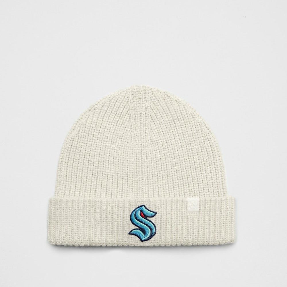 Seattle Kraken lululemon Unisex Close-Fit Wool-Blend Ribbed Beanie - Heathered Bone