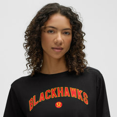 Chicago Blackhawks lululemon Women's All Yours Organic Cotton T-Shirt - Black T-shirts