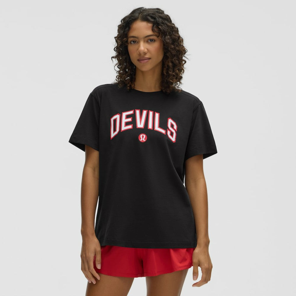 New Jersey Devils lululemon Women's All Yours Organic Cotton T-Shirt - Black T-shirts