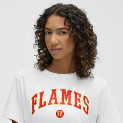 Calgary Flames lululemon Women's All Yours Organic Cotton T-Shirt - White T-shirts