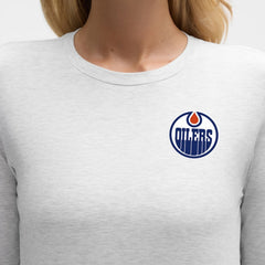 Edmonton Oilers lululemon Women's Love Long Sleeve T-Shirt - Heathered Core Ultra Light Grey T-shirts