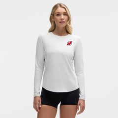 New Jersey Devils lululemon Women's Love Long Sleeve T-Shirt - Heathered Core Ultra Light Grey T-shirts