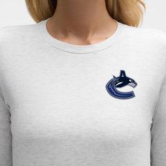 Vancouver Canucks lululemon Women's Love Long Sleeve T-Shirt - Heathered Core Ultra Light Grey T-shirts