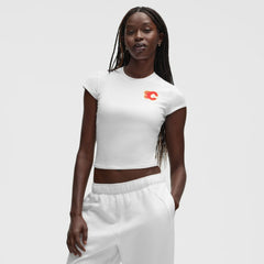 Calgary Flames lululemon Women's Baby T-Shirt - White T-shirts