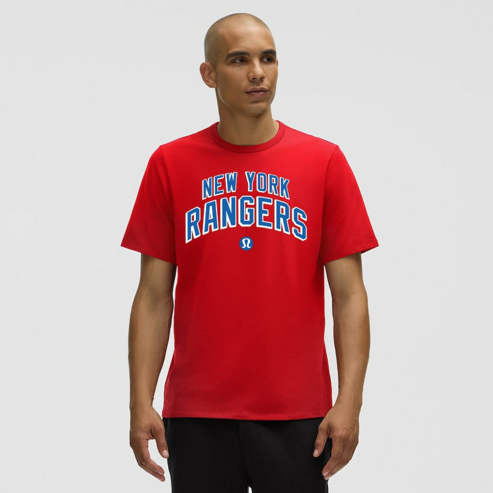 New York Rangers lululemon Organic Cotton Classic-Fit T-Shirt - True Red T-shirts