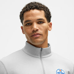 Edmonton Oilers lululemon Soft Jersey Half-Zip Pullover - Heather Gray Jerseys