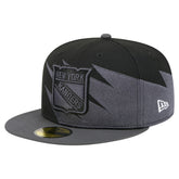 New York Rangers New Era Spikes 59FIFTY Fitted Hat - Black Hats