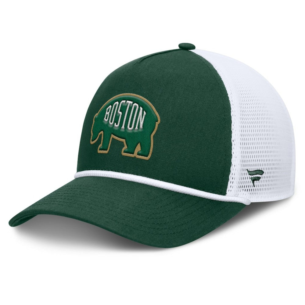 Boston Bruins Fanatics Bermuda A-Frame Adjustable Hat - Green/White Hats