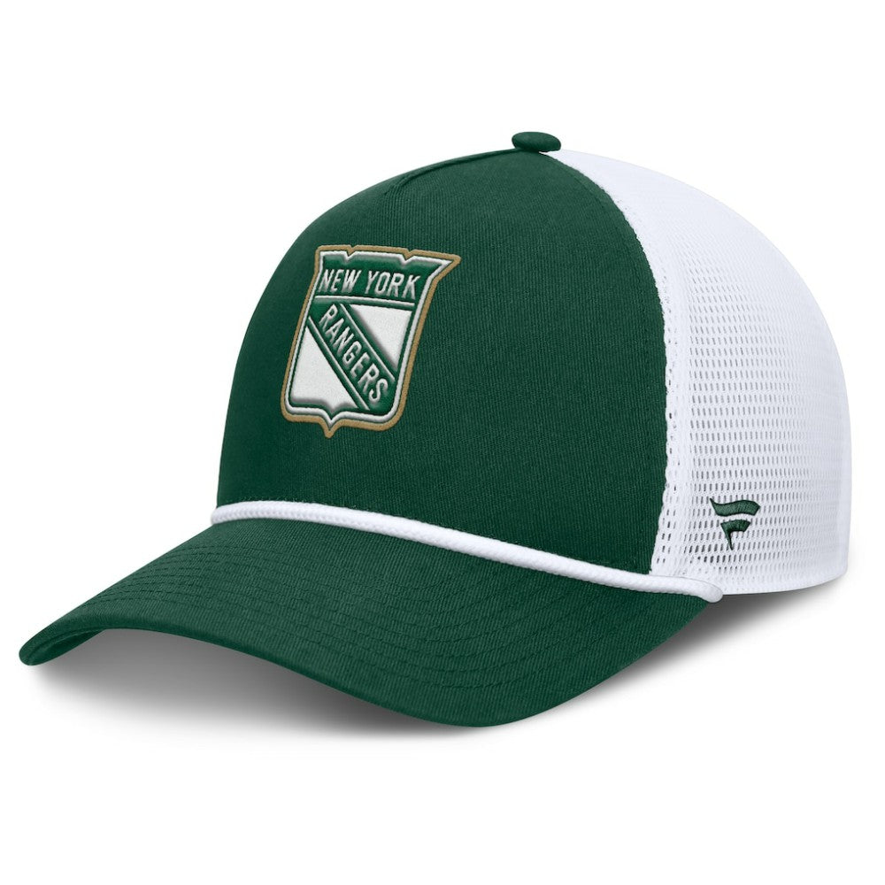 New York Rangers Fanatics Bermuda A-Frame Adjustable Hat - Green/White Hats