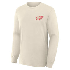 Detroit Red Wings Fanatics Centennial Legacy Long Sleeve T-Shirt - Beige T-shirts