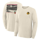 Chicago Blackhawks Fanatics Centennial Legacy Long Sleeve T-Shirt - Beige T-shirts