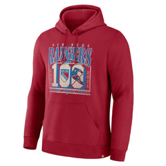 New York Rangers Fanatics Centennial Fleece Hoodie - Red Hoodies