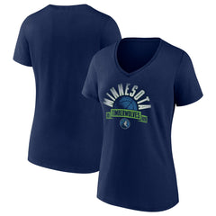 Minnesota Timberwolves Women's '90s Graphic V-Neck T-Shirt - Navy discount
