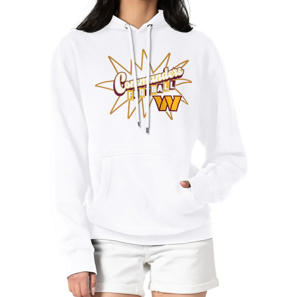 Washington Commanders Starter Women's Drive-In Sign Pullover Hoodie - White for sale