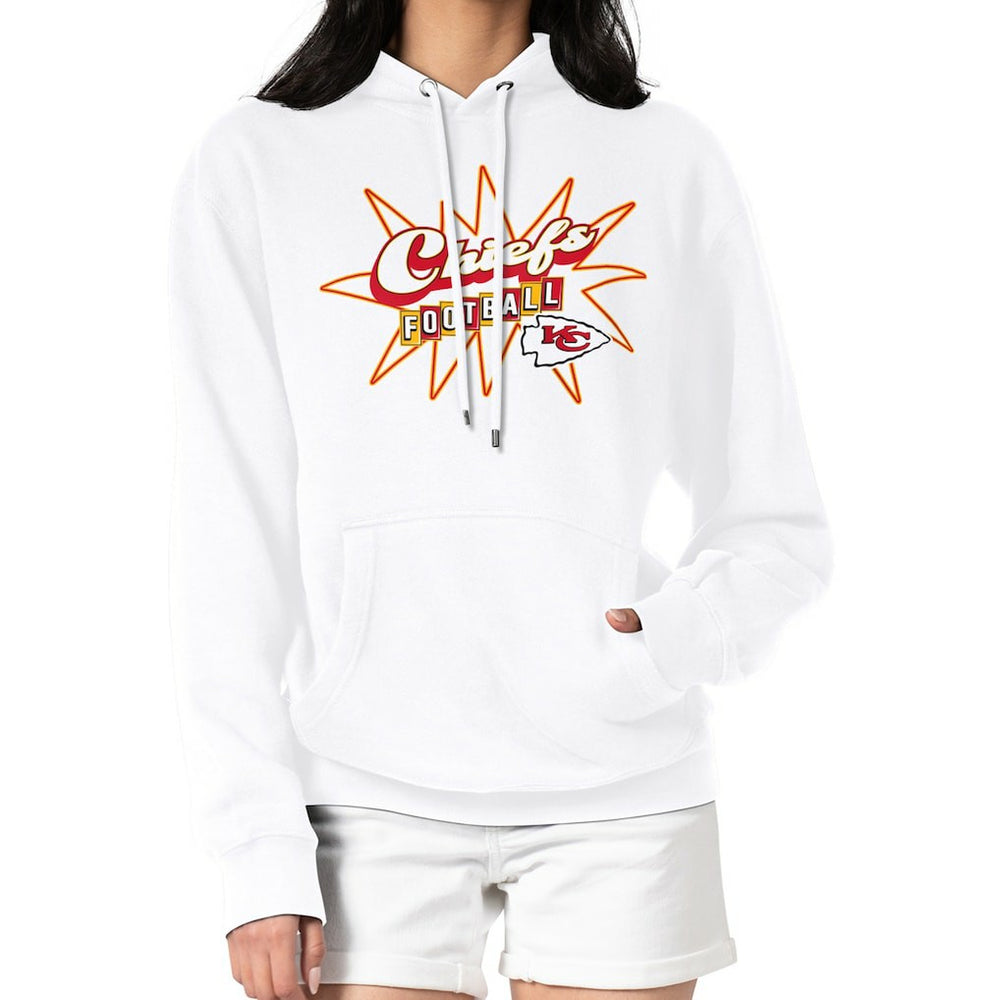 Kansas City Chiefs Starter Women's Drive-In Sign Pullover Hoodie - White discount