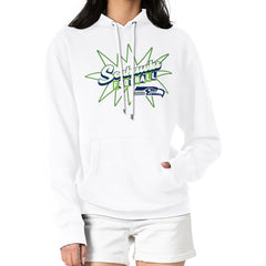 Seattle Seahawks Starter Women's Drive-In Sign Pullover Hoodie - White sale