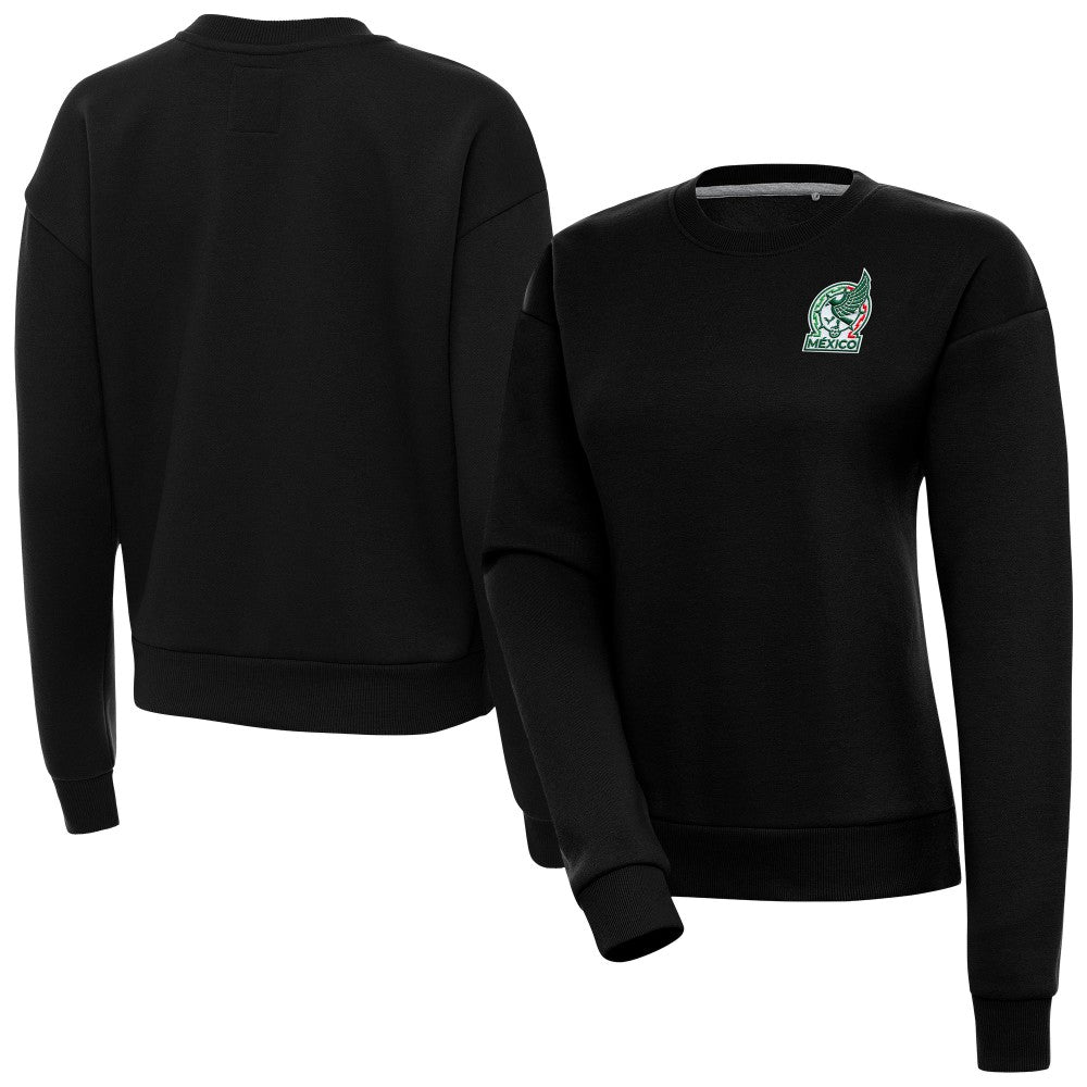 Mexico National Team Antigua Women's Takeover Pullover Sweatshirt for sale - Black