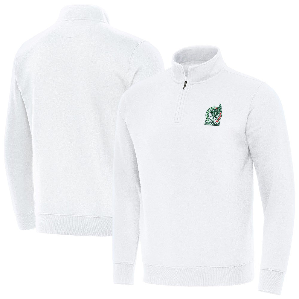 Mexico National Team Antigua Landslide Quarter-Zip Pullover for sale - White