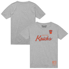 New York Knicks Big & Tall Hardwood Classics Vintage Wordmark T-Shirt - Heather Gray on sale