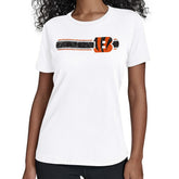 Cincinnati Bengals Starter Women's Team Stripe T-Shirt - White cheap