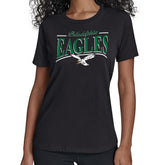 Philadelphia Eagles Starter Women's Throwback Arch Stripe T-Shirt - Black on sale