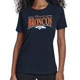 Denver Broncos Starter Women's Arch Stripe T-Shirt - Navy cheap