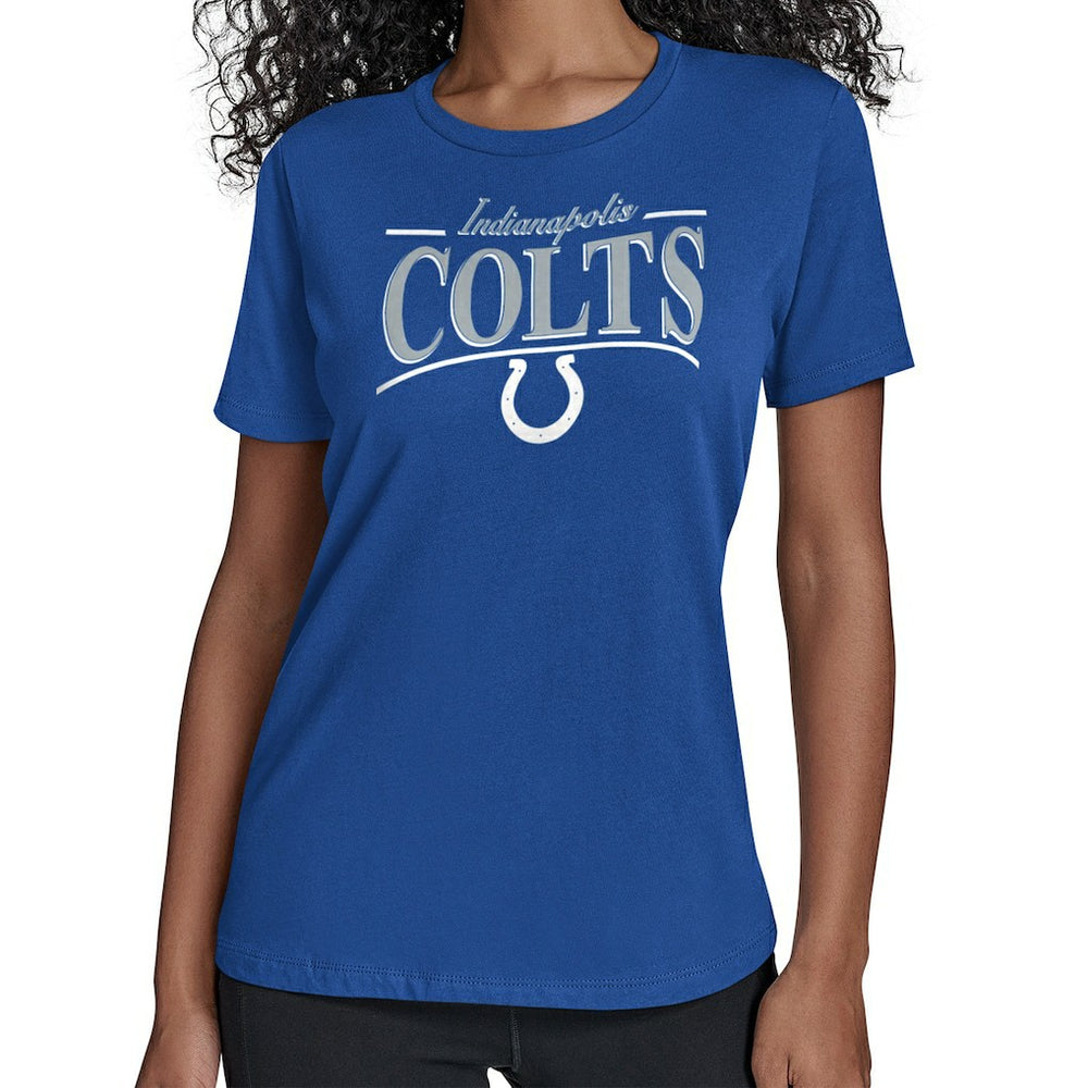 Indianapolis Colts Starter Women's Arch Stripe T-Shirt - Royal outlet
