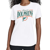 Miami Dolphins Starter Women's Throwback Arch Stripe T-Shirt - White online
