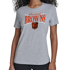 Cleveland Browns Starter Women's Arch Stripe T-Shirt - Gray discount