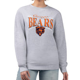 Chicago Bears Starter Women's Arch Stripe Fleece Pullover Sweatshirt - Gray online