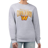 Washington Commanders Starter Women's Arch Stripe Fleece Pullover Sweatshirt - Gray discount