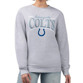 Indianapolis Colts Starter Women's Arch Stripe Fleece Pullover Sweatshirt - Gray cheap