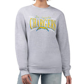 Los Angeles Chargers Starter Women's Arch Stripe Fleece Pullover Sweatshirt - Gray outlet