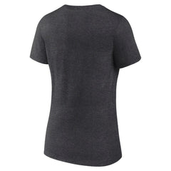 Edmonton Oilers Women's Retro Banner V-Neck T-Shirt - Charcoal T-shirts