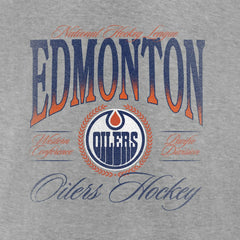 Edmonton Oilers Women's Retro Script V-Neck T-Shirt - Gray T-shirts