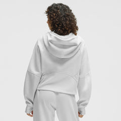 Los Angeles Kings lululemon Women's Scuba Oversized Half-Zip Hoodie - Heathered Core Ultra Light Grey Hoodies
