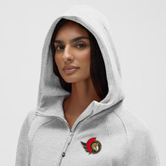 Ottawa Senators lululemon Women's Scuba Oversized Half-Zip Hoodie - Heathered Core Ultra Light Grey Hoodies