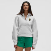 Vegas Golden Knights lululemon Women's Scuba Oversized Half-Zip Hoodie - Heathered Core Ultra Light Grey Hoodies