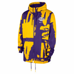 Los Angeles Lakers Unisex Courtside Club Premium Woven Full-Zip Hooded Jacket - Purple discount