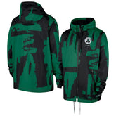 Boston Celtics Courtside Club Premium Woven Full-Zip Hooded Jacket - Black/Kelly Green online