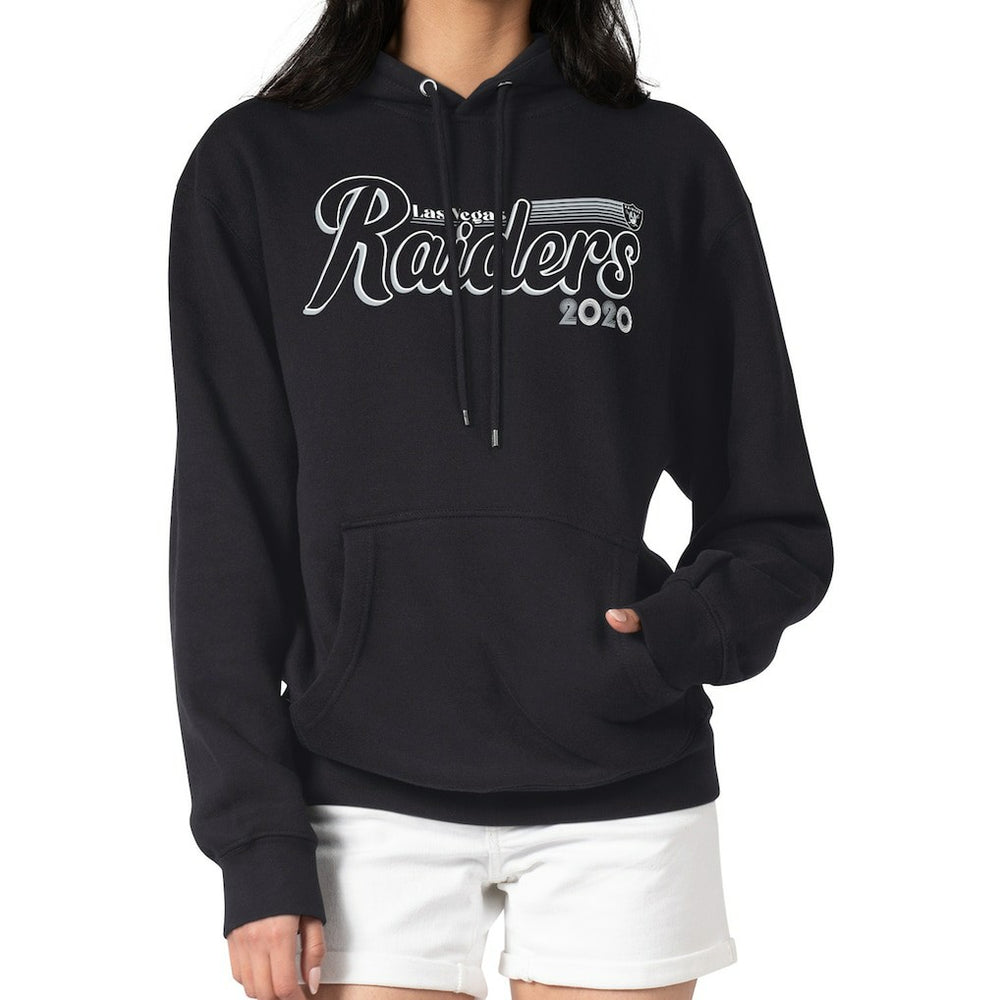 Las Vegas Raiders Starter Women's Groovy Script Pullover Hoodie - Black outlet