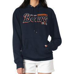 Chicago Bears Starter Women's Groovy Script Pullover Hoodie - Navy online