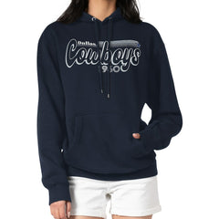 Dallas Cowboys Starter Women's Groovy Script Pullover Hoodie - Navy on sale