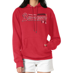 Tampa Bay Buccaneers Starter Women's Groovy Script Pullover Hoodie - Red online