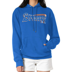 Denver Broncos Starter Women's Groovy Script Pullover Hoodie - Royal for sale