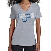 Indianapolis Colts Starter Women's Color Shading V-Neck T-Shirt - Gray discount