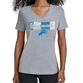 Detroit Lions Starter Women's Color Shading V-Neck T-Shirt - Gray for sale