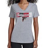 Atlanta Falcons Starter Women's Color Shading V-Neck T-Shirt - Gray sale