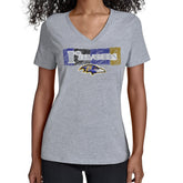 Baltimore Ravens Starter Women's Color Shading V-Neck T-Shirt - Gray outlet
